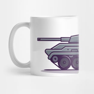 Tank Vehicle Cartoon Illustration Mug